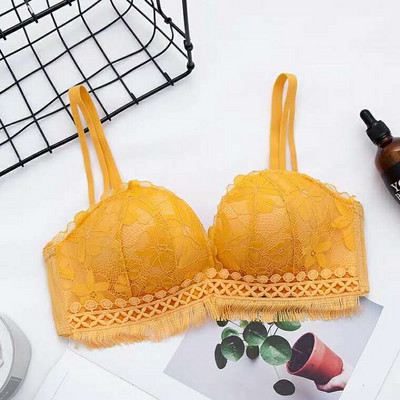 Dviejų dalių moteriškas nėriniuotas liemenėlė ir kelnaitės aukštu liemeniu