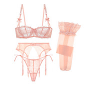 Intymus moteriško nėriniuoto apatinio trikotažo rinkinys iš 3 dalių