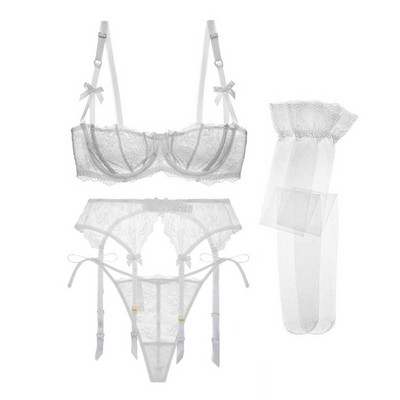 Intymus moteriško nėriniuoto apatinio trikotažo rinkinys iš 3 dalių