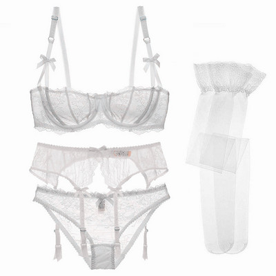 Intymus moteriško nėriniuoto apatinio trikotažo rinkinys iš 3 dalių