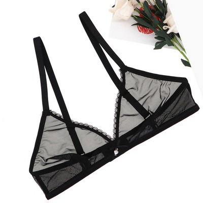 Naiste naistepesu rinnahoidja ja stringide komplekt võrguga
