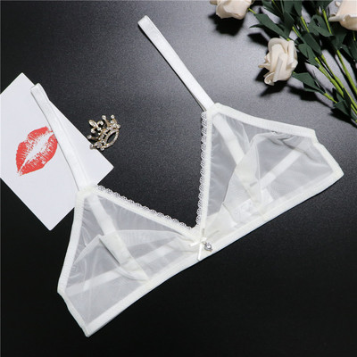 Naiste naistepesu rinnahoidja ja stringide komplekt võrguga