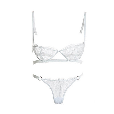 Dviejų dalių nėrinių komplektas - liemenėlė ir stringai