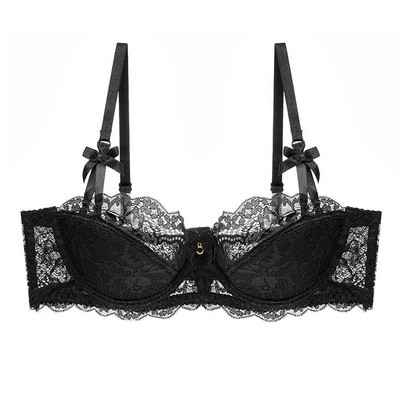 Moteriška nėriniuota keturių spalvų liemenėlė