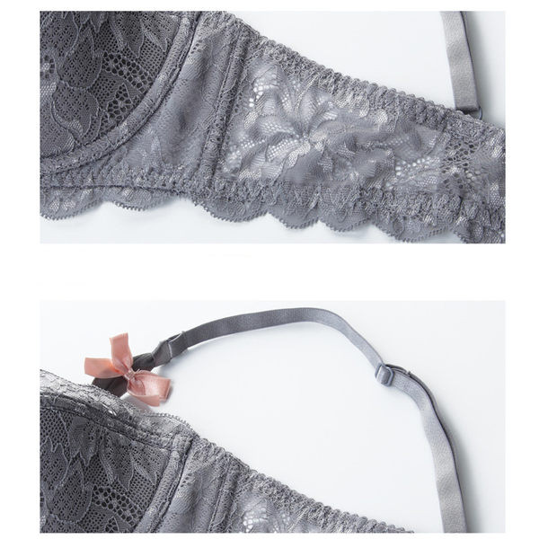 Moteriška nėriniuota keturių spalvų liemenėlė