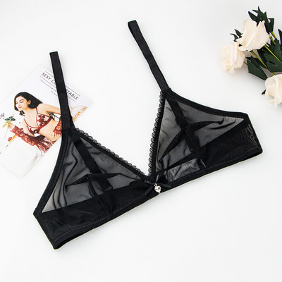 Intymūs moteriški apatiniai-apatiniai iš tinklinio audinio su reguliuojamomis petnešėlėmis