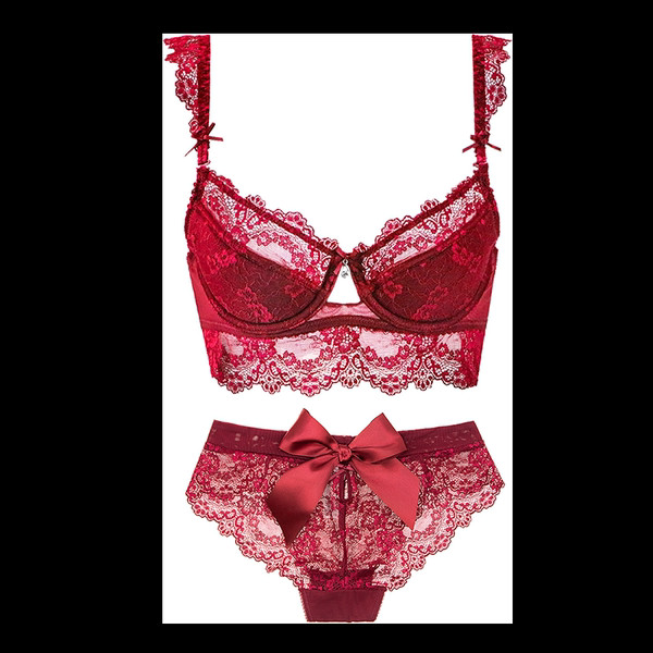 Modern női fehérnemű - egy szett két darab melltartóból és egy szalagos bikiniből