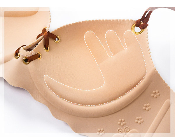 Moteriška liemenėlė su paminkštinimu ir raišteliais