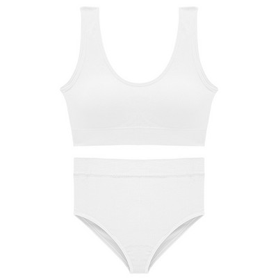 CINOON szexi varrat nélküli felső szett magas derekú bugyi női vezeték nélküli fehérnemű öltöny puha párnázott melltartó szett hát nélküli bralette fehérnemű