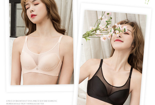 Moteriška liemenėlė su paminkštinimu ir tinkline dalimi