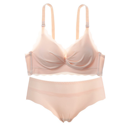 Intiimne naiste õmblusteta aluspesu kaheosaline rinnahoidja ja aluspükste komplekt