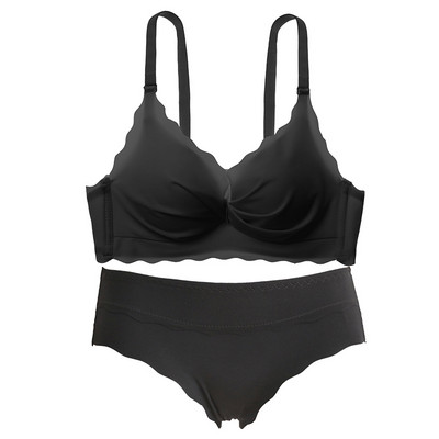 Intiimne naiste õmblusteta aluspesu kaheosaline rinnahoidja ja aluspükste komplekt