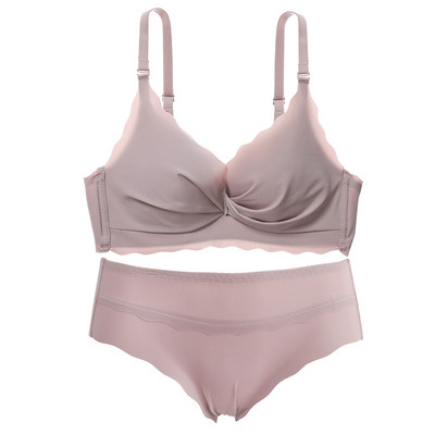 Intiimne naiste õmblusteta aluspesu kaheosaline rinnahoidja ja aluspükste komplekt