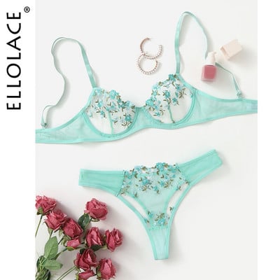 Ellolace naistepesu Seksikas lilltikandiga aluspesu läbipaistev pits lühike nahahoolduskomplektid õrn haldjakomplekt, naine, 2 tükki