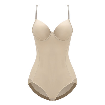 Underwire fehér Body Női Alakformáló Stretch Egyszínű Selymes Fehérnemű Body Formák