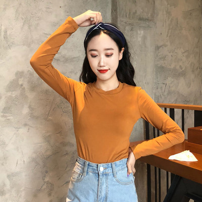 Palaidinė ilgomis rankovėmis ir ovalia iškirpte