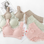 SVOKOR seksualus nėrinių apatinio trikotažo rinkinys paminkštintos liemenėlės rinkinys be plieninio žiedo, tvirtas moteriškas apatinis liemenėlis, patogus fitneso apkarpytas viršus