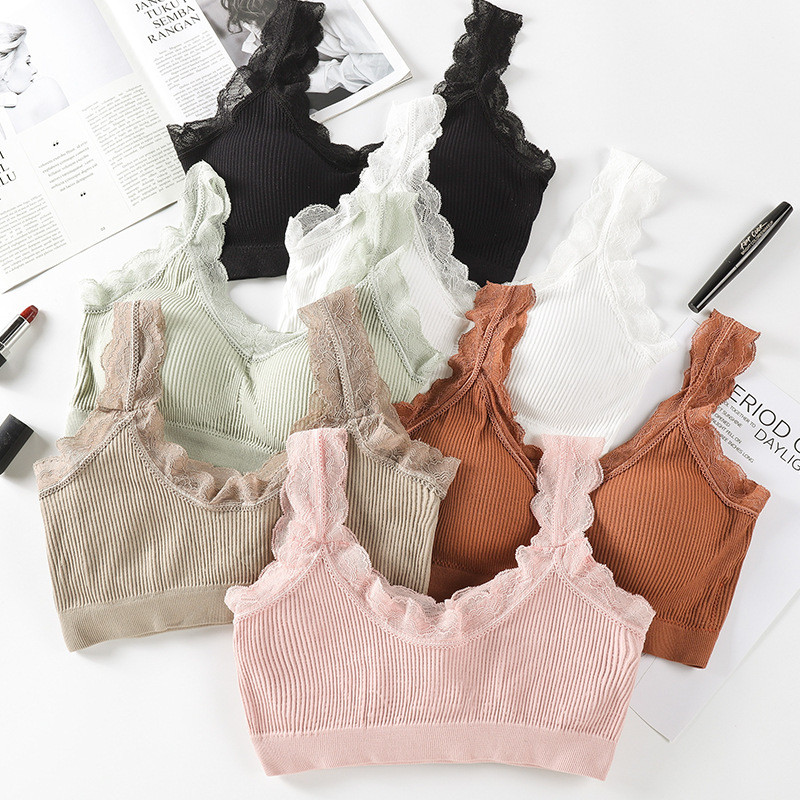 SVOKOR seksualus nėrinių apatinio trikotažo rinkinys paminkštintos liemenėlės rinkinys be plieninio žiedo, tvirtas moteriškas apatinis liemenėlis, patogus fitneso apkarpytas viršus