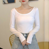 Moteriška pavasario-rudens palaidinė su ovalia iškirpte