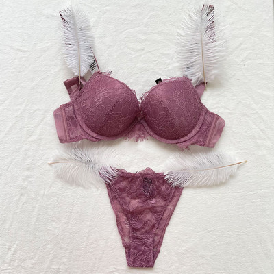 Must pitsist rinnahoidjakomplekt Luksuslik kividega Seksikas pesu Brändi Disain Kirjaga Aluspesu Naiste Õmblusteta Push Up Koguge Bralette Naine