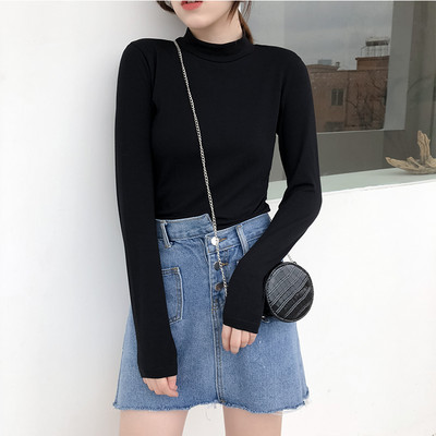 Naiste pluus puhas mudel pikkade varrukatega