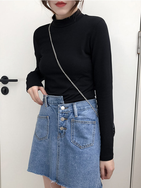 Naiste pluus puhas mudel pikkade varrukatega