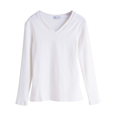 Sima női blúz hegyes nyakkivágással