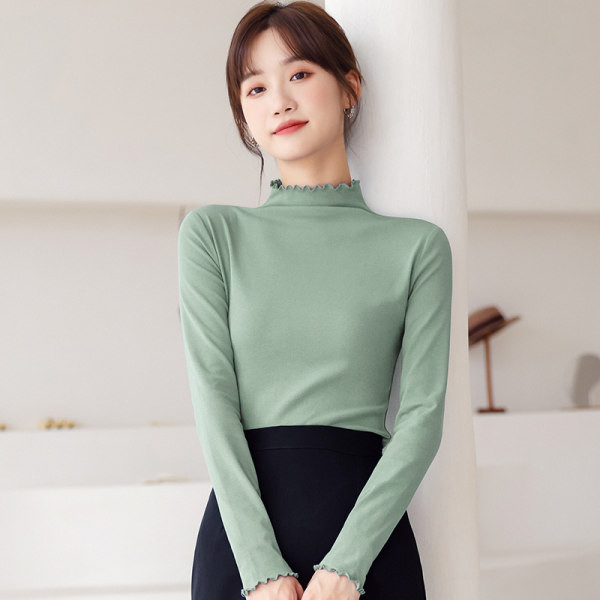 Naiste puhta mustriga pikkade varrukatega polosärk