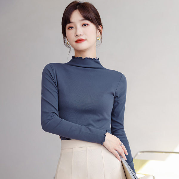 Naiste puhta mustriga pikkade varrukatega polosärk