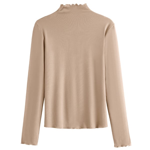 Naiste puhta mustriga pikkade varrukatega polosärk