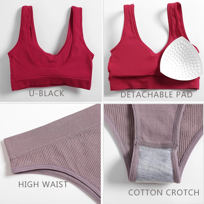 Naiste õmblusteta rinnahoidjakomplekt Seksikad makitopid rinnahoidja stringid madala vöökohaga aluspüksid Bralette pesu Rinnahoidja Naiste aluspesu soonikkoes Cami ülikond