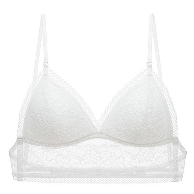 Női hát nélküli szexi melltartó Stílusos csipke varrat nélküli bralette háromszög kupa láthatatlan csont nélküli melltartók ruhához puha vékony fehérnemű
