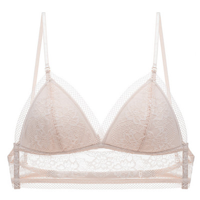 Női hát nélküli szexi melltartó Stílusos csipke varrat nélküli bralette háromszög kupa láthatatlan csont nélküli melltartók ruhához puha vékony fehérnemű
