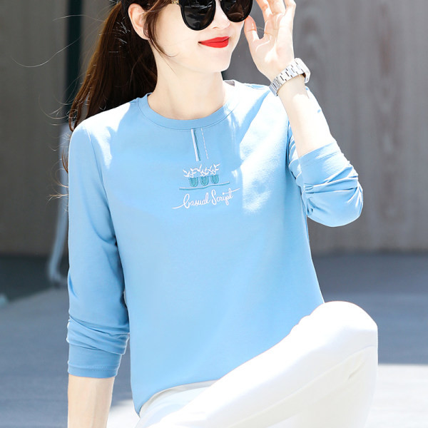 Bluza de dama model nou cu broderie si maneca lunga