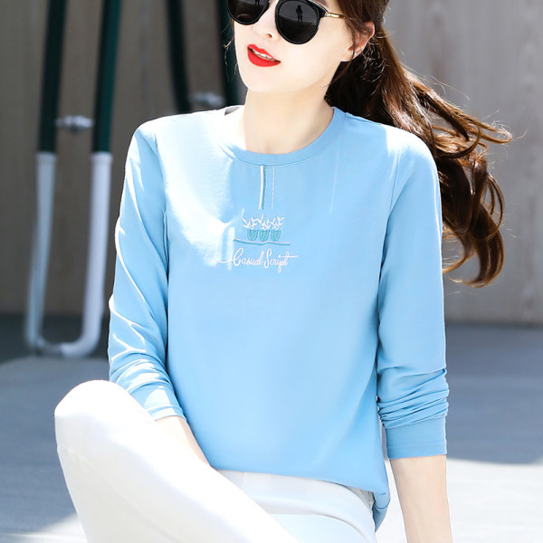 Bluza de dama model nou cu broderie si maneca lunga