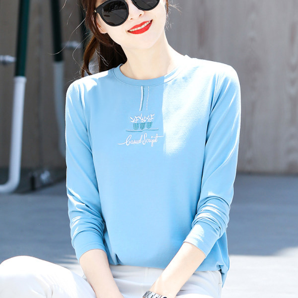 Bluza de dama model nou cu broderie si maneca lunga