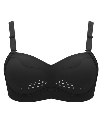 Moteriška liemenėlė iš kvėpuojančios medžiagos ir plačiomis petnešėlėmis