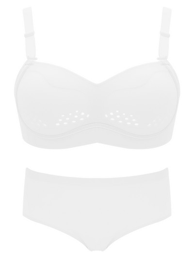 Moteriška liemenėlė iš kvėpuojančios medžiagos ir plačiomis petnešėlėmis