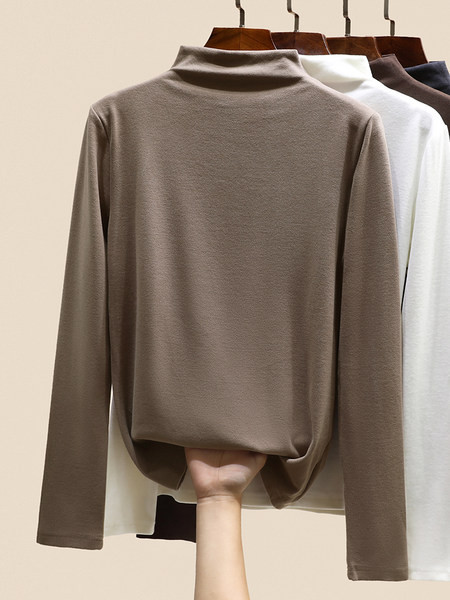 Naiste vabaaja kõrge kraega pluus - mitut värvi