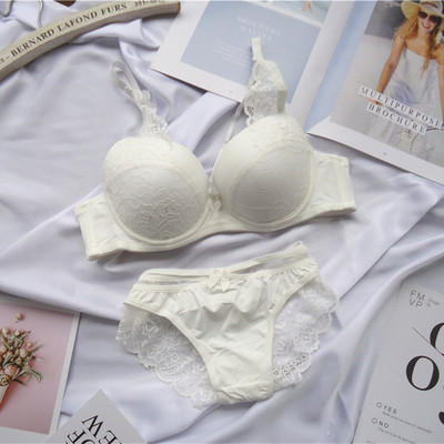 Fehérnemű melltartó alsónemű női szexi szakaszon lélegző női nagy, molett csipke Push Up bralette melltartó és bugyi szett