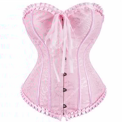 Ružový princeznovský korzet pre ženy, leopardí korzetový top, vintage šnurovanie, sexy čipkovaný korzet, spodná bielizeň, plus veľkosť