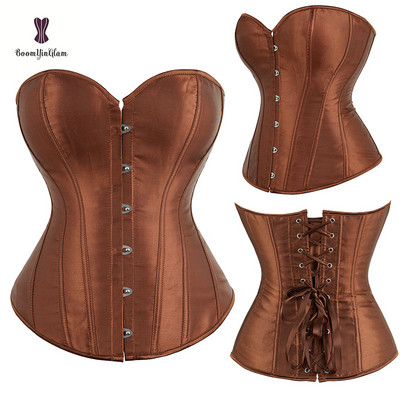 Odjeća za oblikovanje tijela od satenske tkanine. Korzet s prekomjernim grudima. Korzet za smanjenje struka. Vrpca za uvezivanje. Ženski korzet i prsa s uzicom G 818#