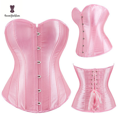 Odjeća za oblikovanje tijela od satenske tkanine. Korzet s prekomjernim grudima. Korzet za smanjenje struka. Vrpca za uvezivanje. Ženski korzet i prsa s uzicom G 818#