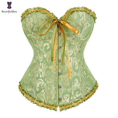 Pigus korsetas suvarstomas Bustier plius dydžio korsetas moterims žakardo gėlėtas gotikinis Gorset Sexy Boned Korse Busk Solid Korset Apranga