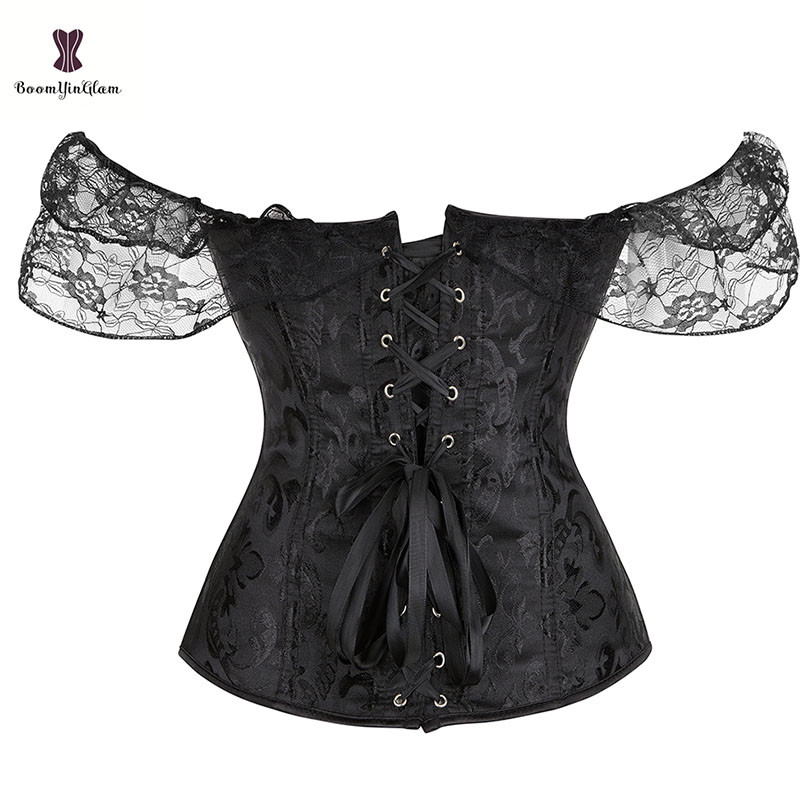 Aurupunk Victorian korsett naiste topp 12 terasest kondiga pitsvarrukatega rinnakorsett Bustier pluss suurus 6XL naistepesu Gorset