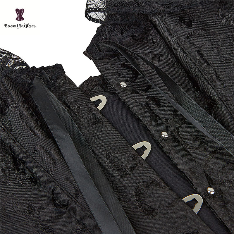 Aurupunk Victorian korsett naiste topp 12 terasest kondiga pitsvarrukatega rinnakorsett Bustier pluss suurus 6XL naistepesu Gorset