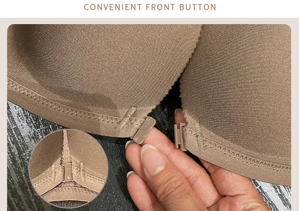 Moderná dámska podprsenka so zapínaním vpredu a čipkovanými ramienkami