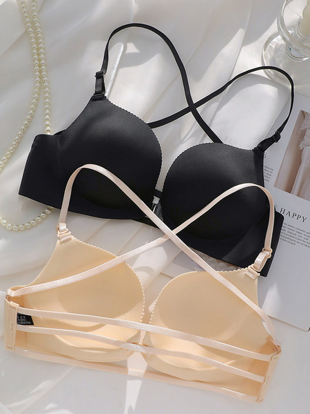 Moterų intymių besiūlių apatinių komplektas su skersine juostele ir kelnaitės aukštu liemeniu