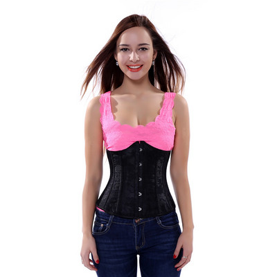 Dámsky korzet Caudutas pod prsia, gotický, sexy, spodná bielizeň, žakárový kvetinový kostým, Halloween, plus veľkosť, červená, biela, čierna, ružová, zelená
