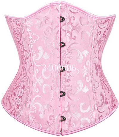 Dámsky korzet Caudutas pod prsia, gotický, sexy, spodná bielizeň, žakárový kvetinový kostým, Halloween, plus veľkosť, červená, biela, čierna, ružová, zelená